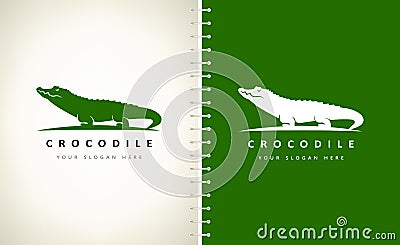 Crocodile logo vector. Alligator design illustration. Vector Illustration